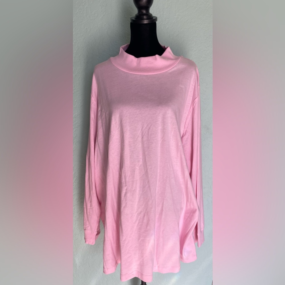 Woman Within Soft Pink Long Sleeve Tee